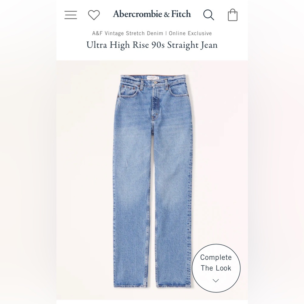 Abercrombie Ultra High Rise 90s Straight Jeans